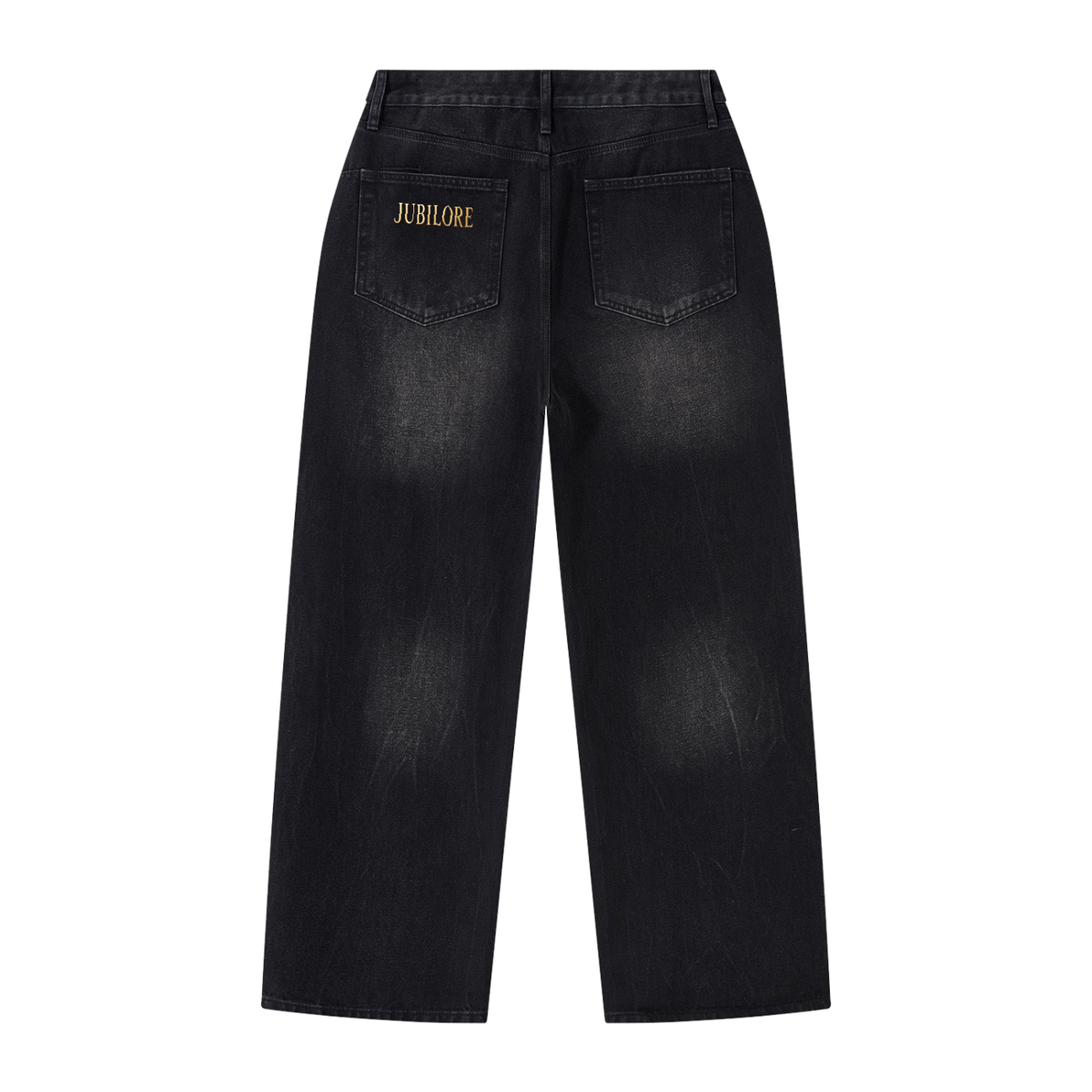 Jubilore Men's Vintage Wash Wide Leg Jeans