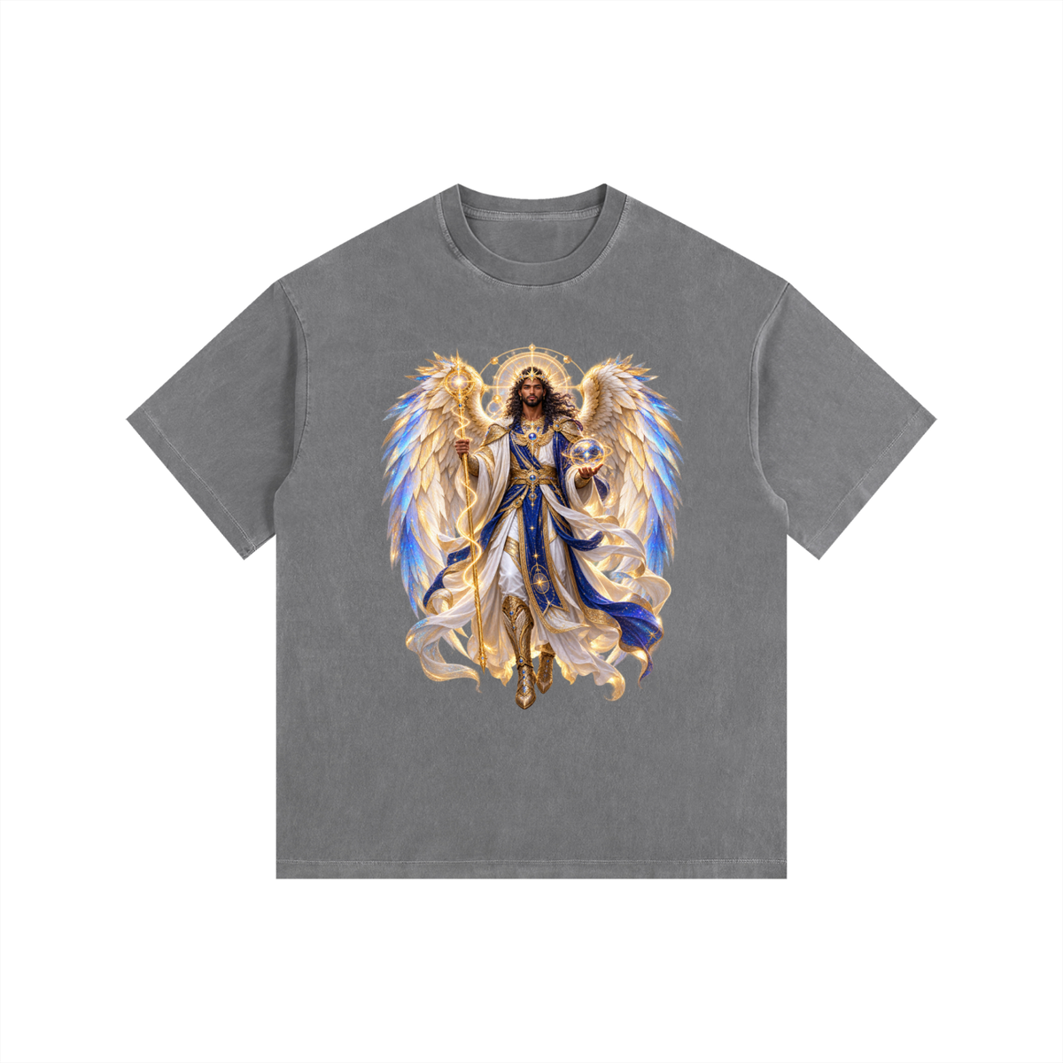 Jubilore "Dominions" Vintage Washed Oversized Cotton T-Shirt