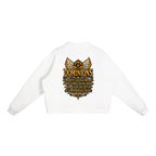 Jubiloré "Dominions" Essential Fleece Mock-Neck Crew Sweatshirt