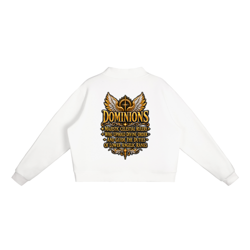 Jubiloré "Dominions" Essential Fleece Mock-Neck Crew Sweatshirt