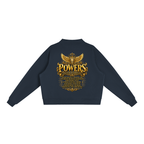 Jubiloré "Powers" Essential Fleece Mock-Neck Crew Sweatshirt