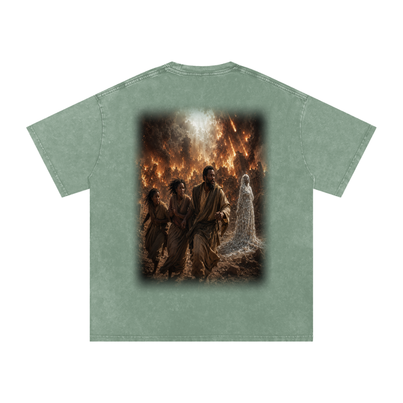 Jubilore "Sodom & Gomorrah" Snow Washed Oversized Cotton T-Shirt