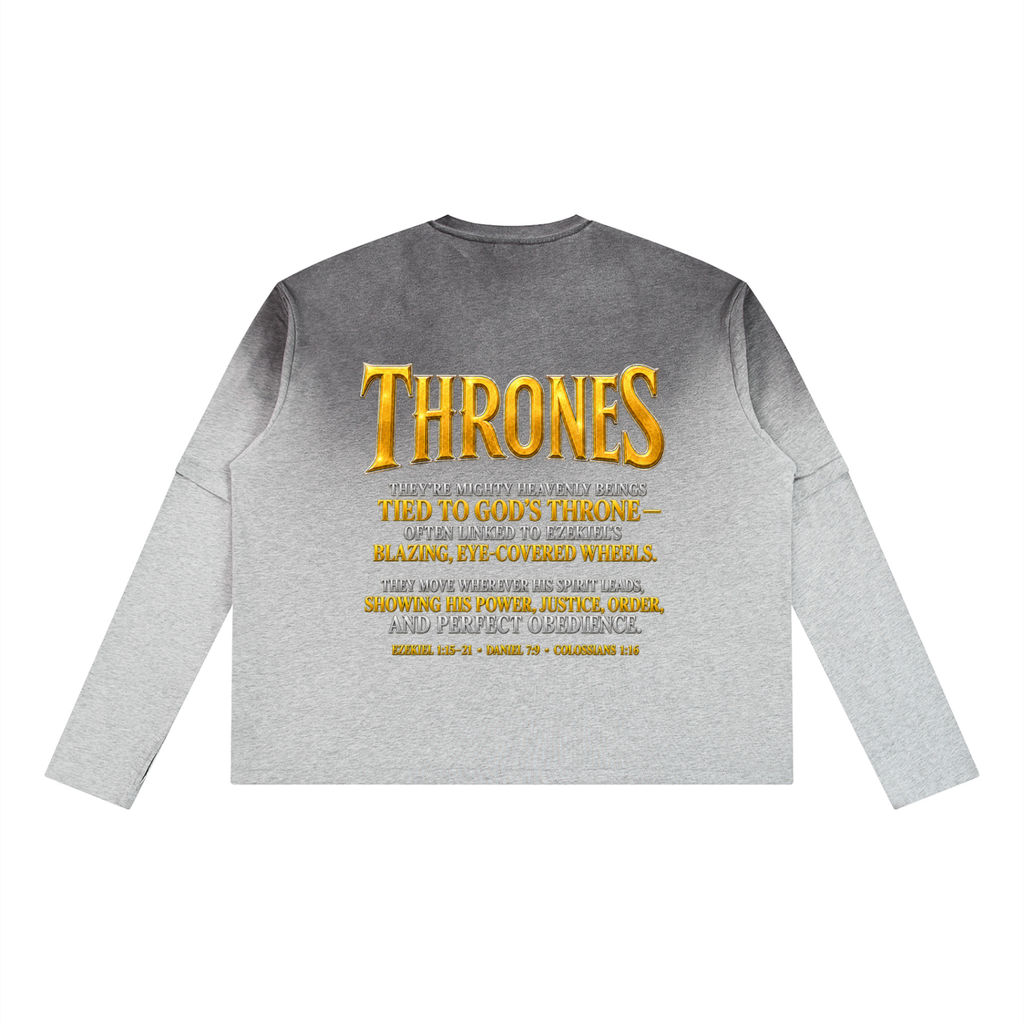 Jubilore Thrones Unisex Vintage Wash Layered T-Shirt