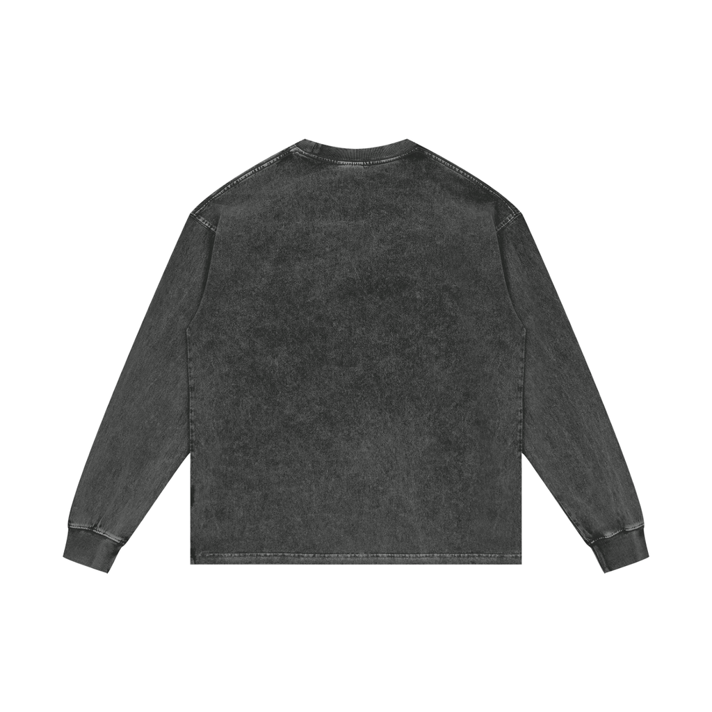 Jubilore "NAA" Acid Wash Oversize Long Sleeve T-Shirt