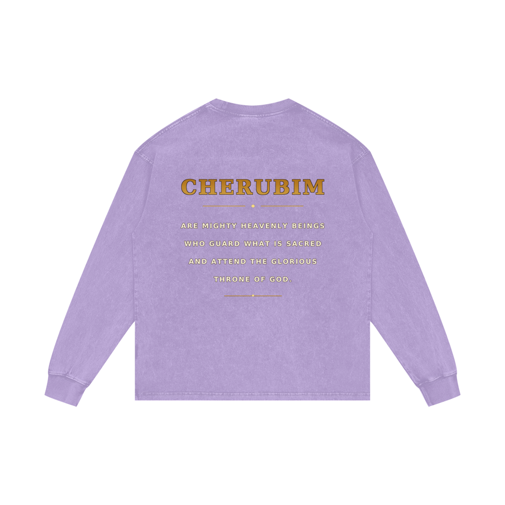 Jubilore Cherubim Acid Wash Oversize Long Sleeve T-Shirt