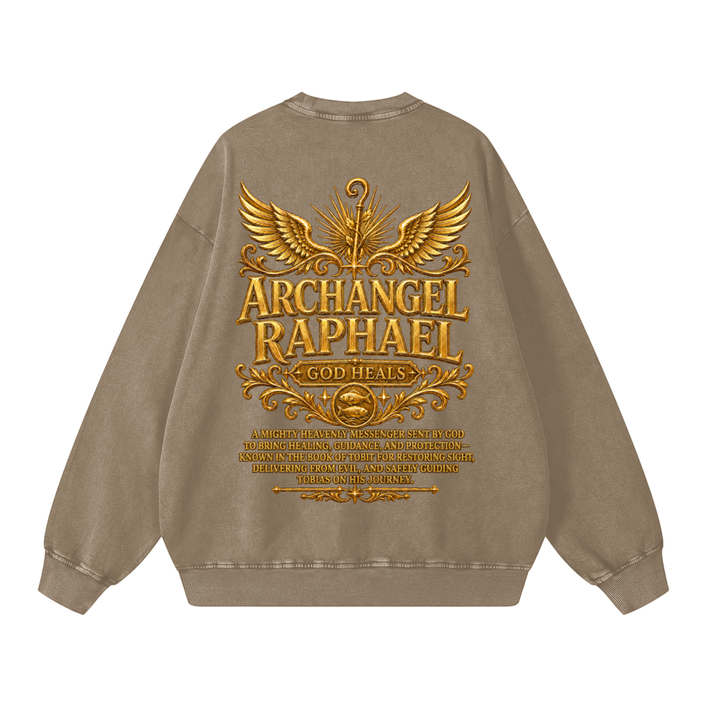 Jubilore "Raphael" Snow Washed Oversized Sweatshirt