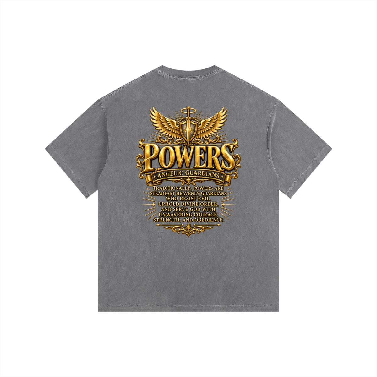 Jubilore "Powers" Vintage Washed Oversized Cotton T-Shirt