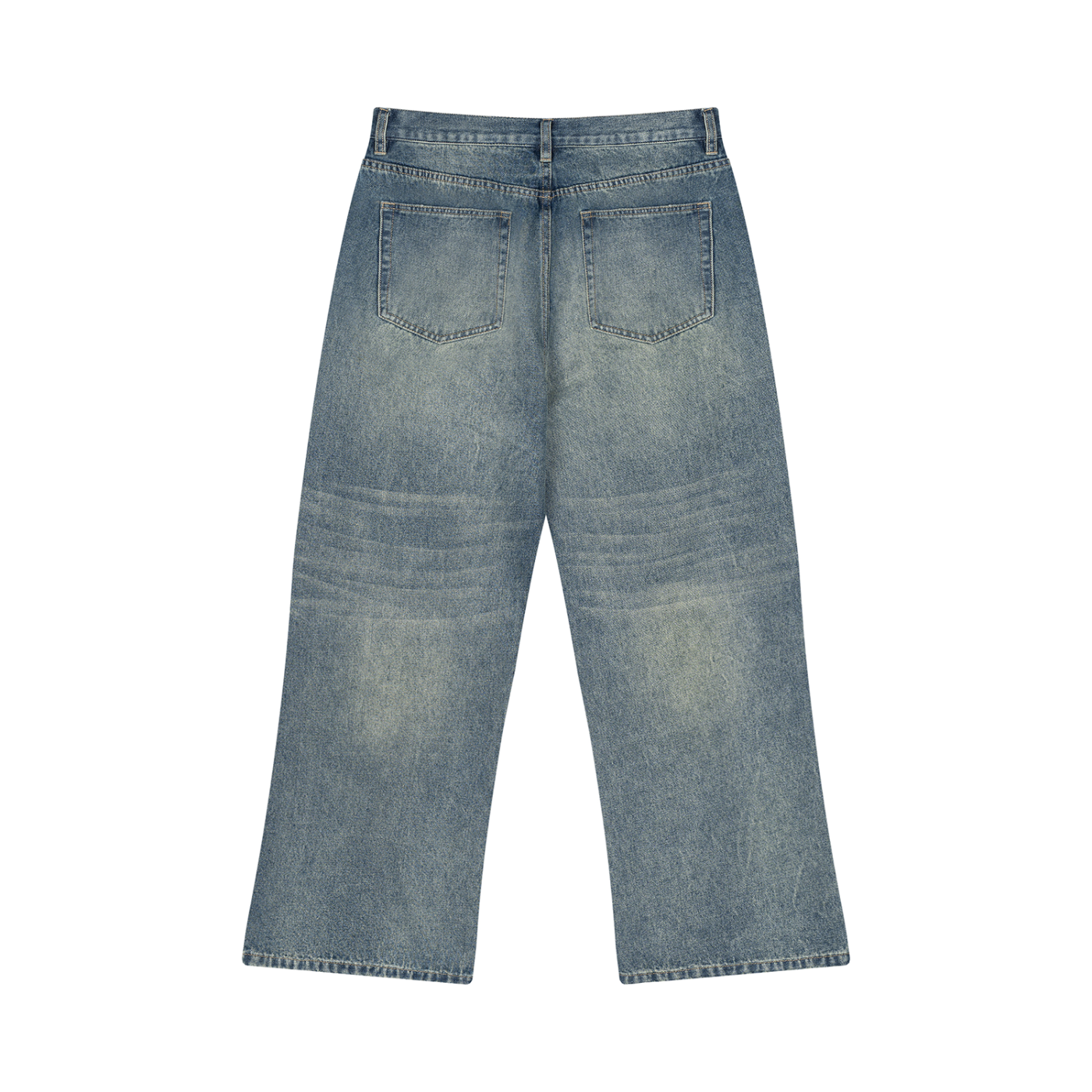 Jubilore Men’s Vintage Wash Wide Leg Jeans