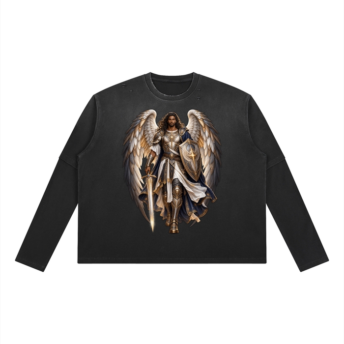Jubilore "Michael" Unisex Vintage Wash Layered T-Shirt
