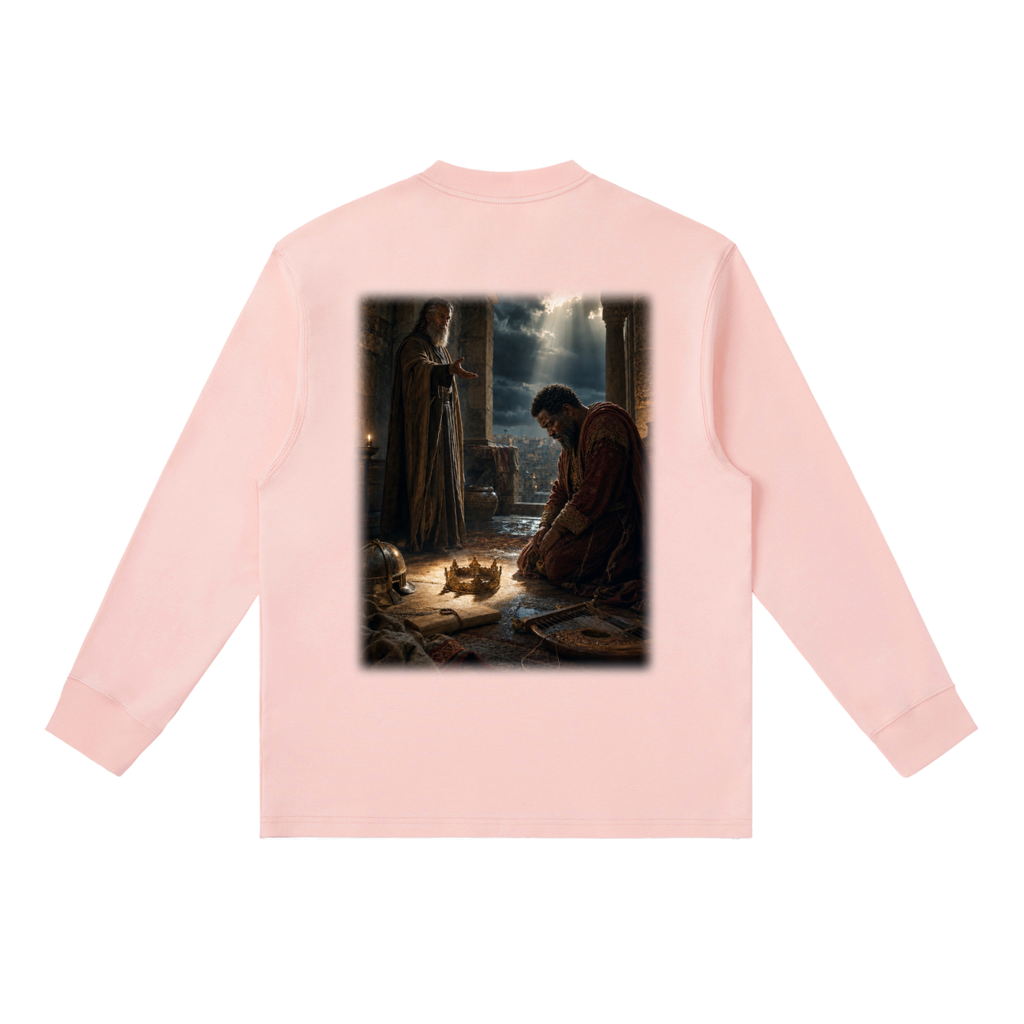 Jubilore "David" Essential Crewneck Long-Sleeve T-Shirt