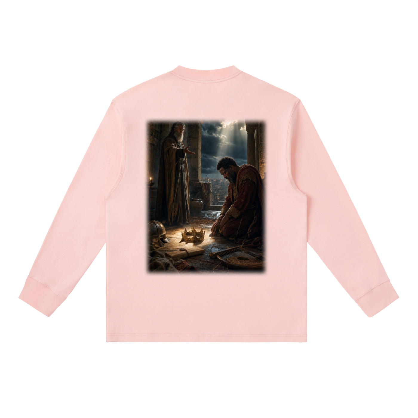 Jubilore "David" Essential Crewneck Long-Sleeve T-Shirt