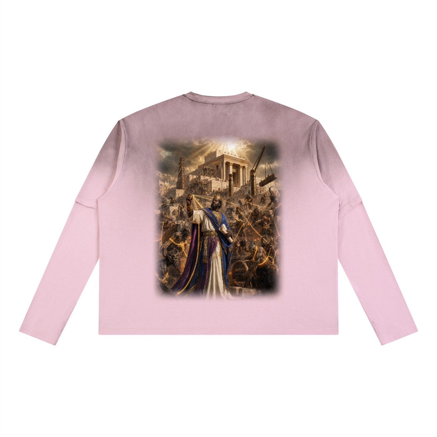 Jubilore “Solomon” Unisex Vintage Wash Layered T-Shirt