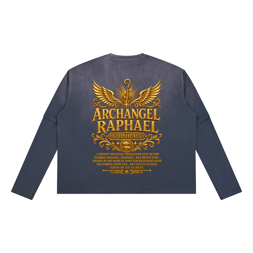 Jubilore "Raphael" Unisex Vintage Wash Layered T-Shirt