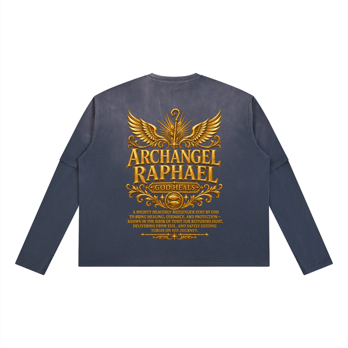 Jubilore "Raphael" Unisex Vintage Wash Layered T-Shirt