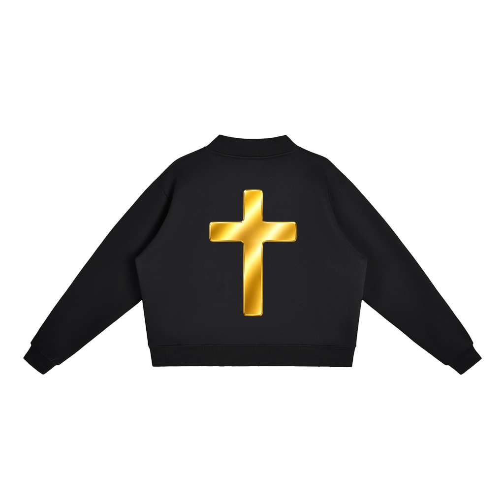 Jubiloré "BCA" Essential Fleece Mock-Neck Crew Sweatshirt