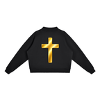 Jubiloré "BCA" Essential Fleece Mock-Neck Crew Sweatshirt