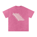 Jubilore Stacked Snow Washed Oversized Cotton T-Shirt