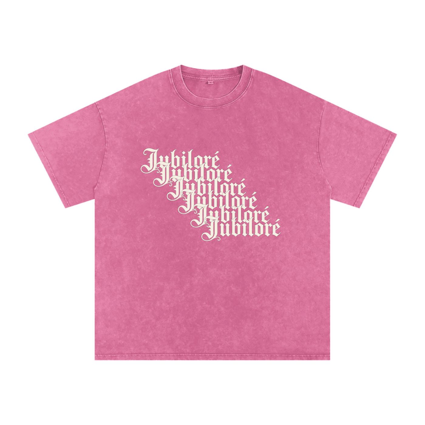 Jubilore Stacked Snow Washed Oversized Cotton T-Shirt