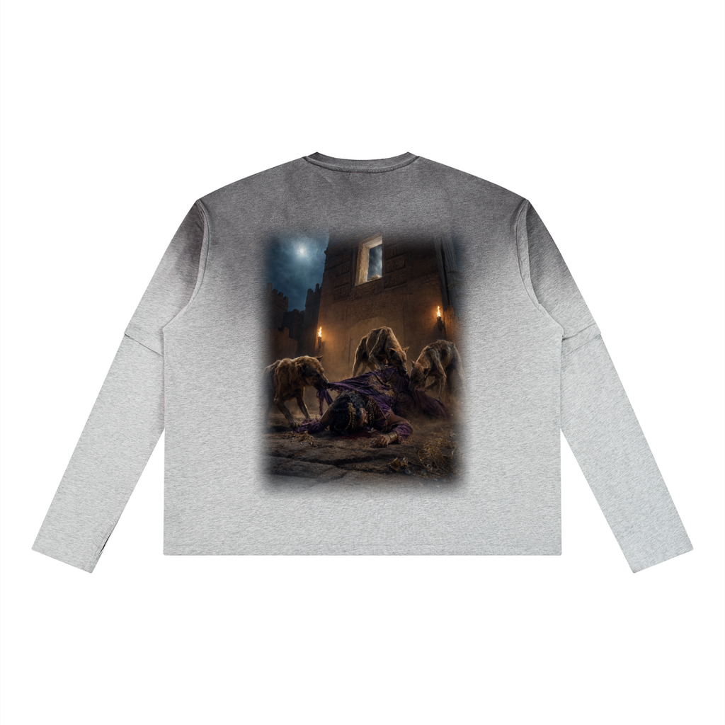 Jubilore “Jezebel” Unisex Vintage Wash Layered T-Shirt