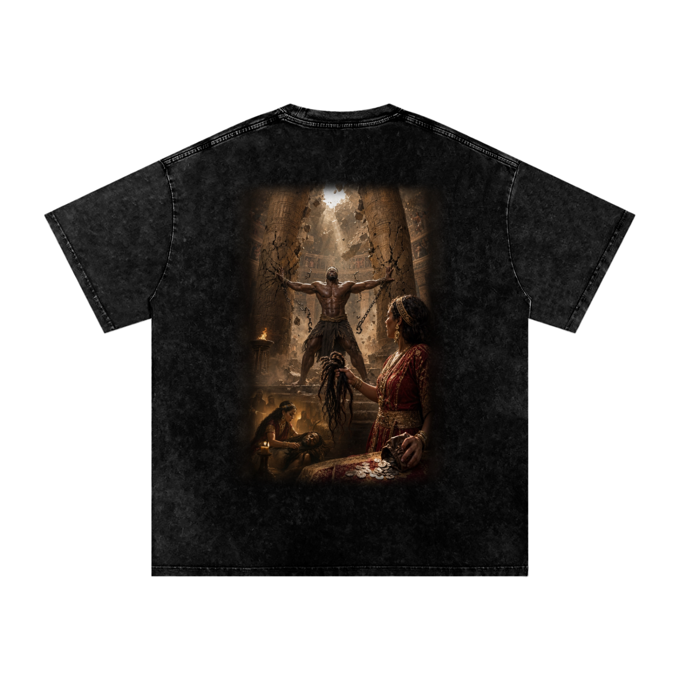 Jubilore “Samson” Snow Washed Oversized Cotton T-Shirt