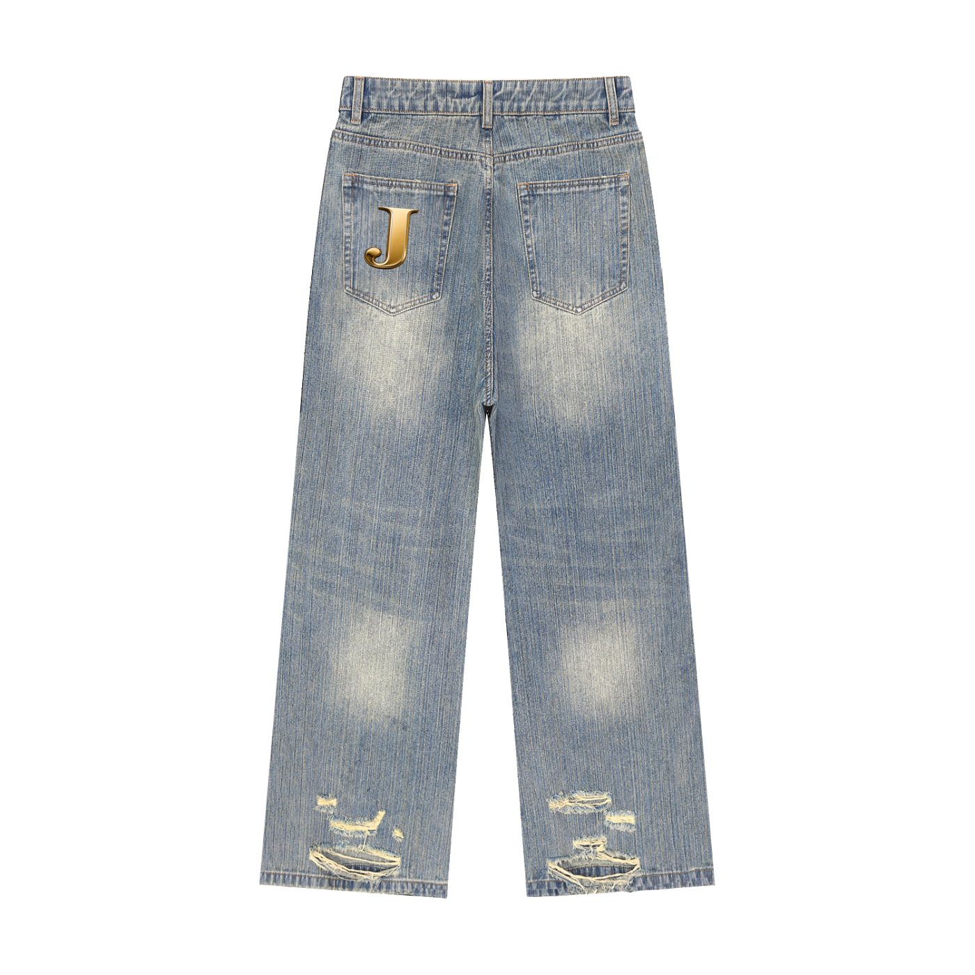 Jubilore Vintage Wash Distressed Denim Jeans