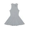 Jubilore Women’s Ruched Sleeveless Full-Zip Dress