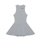 Jubilore Women’s Ruched Sleeveless Full-Zip Dress