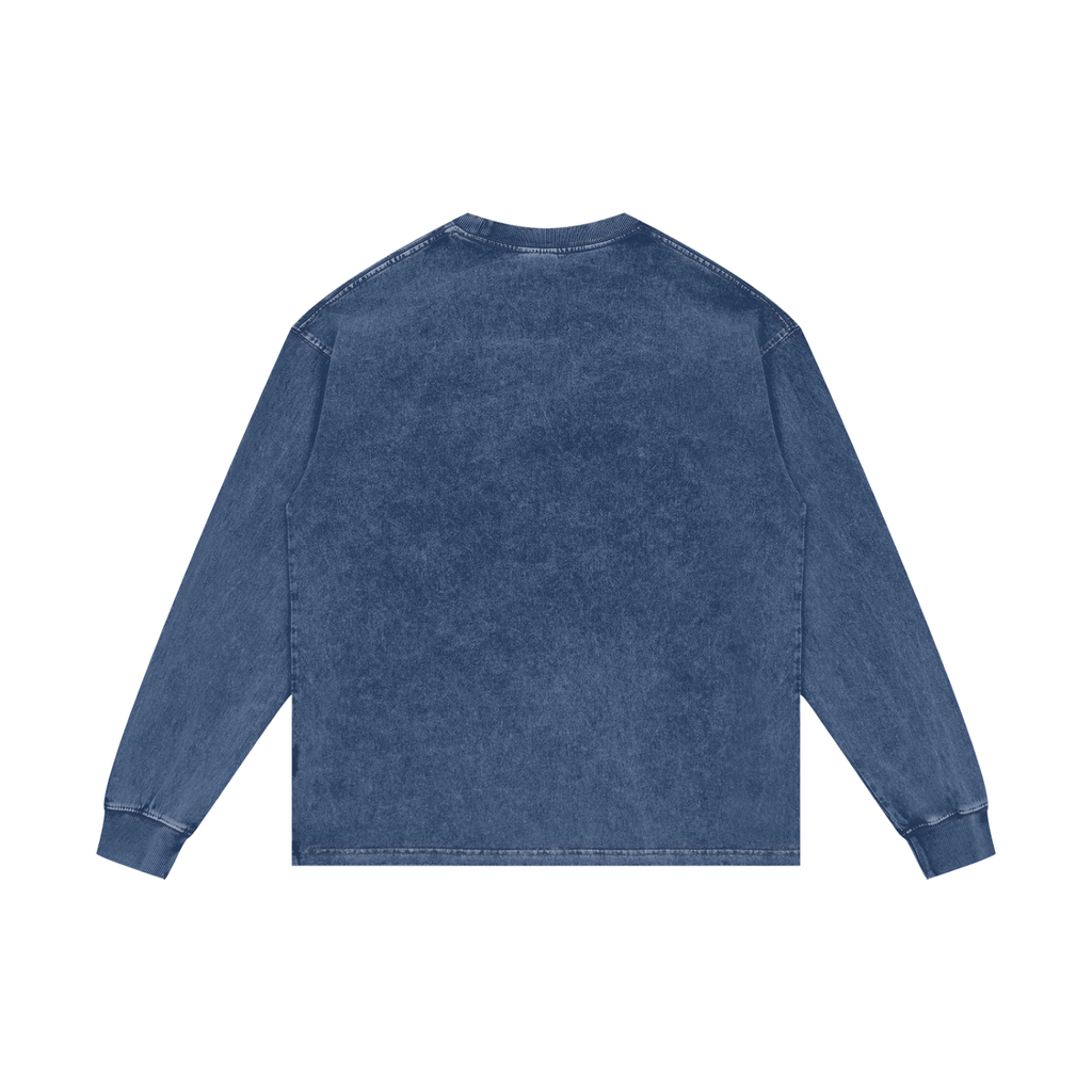 Jubilore "NAA" Acid Wash Oversize Long Sleeve T-Shirt