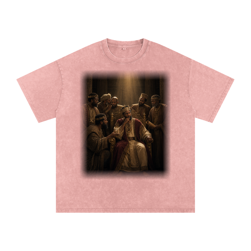 Jubilore "Daniel" Snow Washed Oversized Cotton T-Shirt