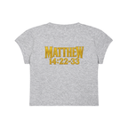 Jubiloré "Jesus Walks On Water" Women's Slim-Fit Cropped T-Shirt