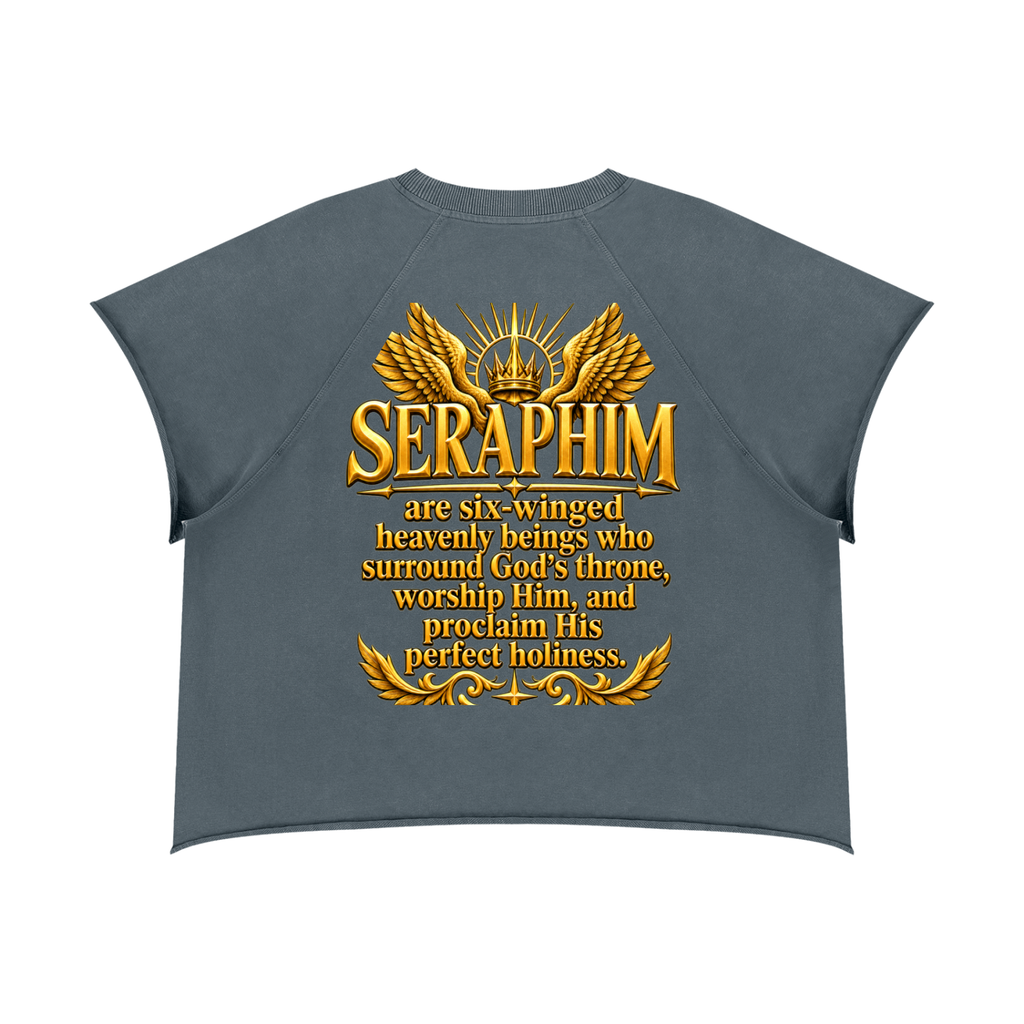 Jubilore Seraphim Unisex Vintage Wash Raw Edge Boxy T-Shirt