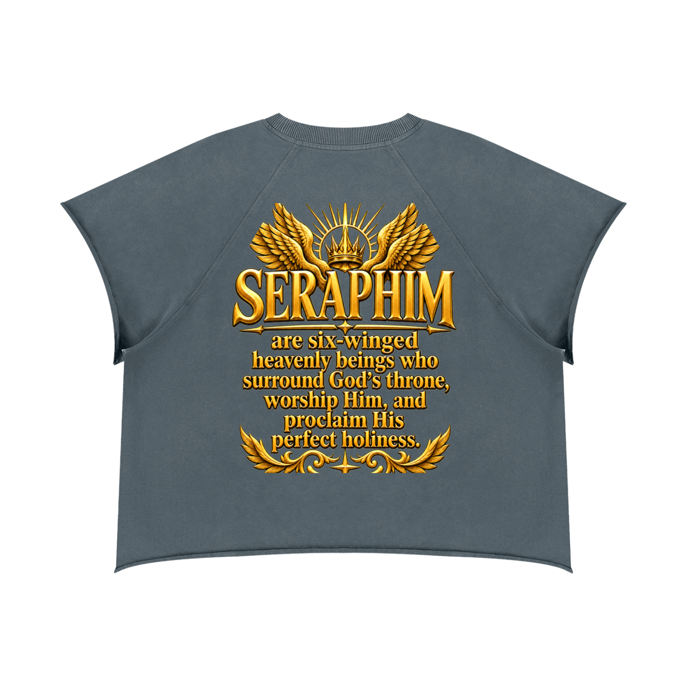 Jubilore Seraphim Unisex Vintage Wash Raw Edge Boxy T-Shirt