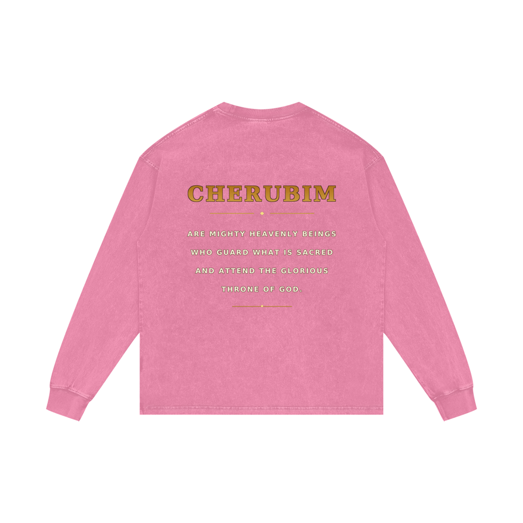 Jubilore Cherubim Acid Wash Oversize Long Sleeve T-Shirt