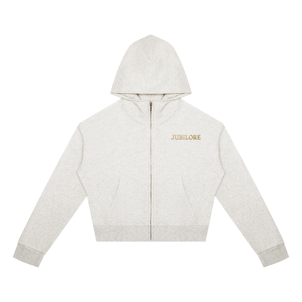 Jubiloré Women's Crop Full Zip Hoodie