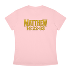 Jubiloré "Jesus Walks On Water" Women's Slim Fit Crewneck T-Shirt