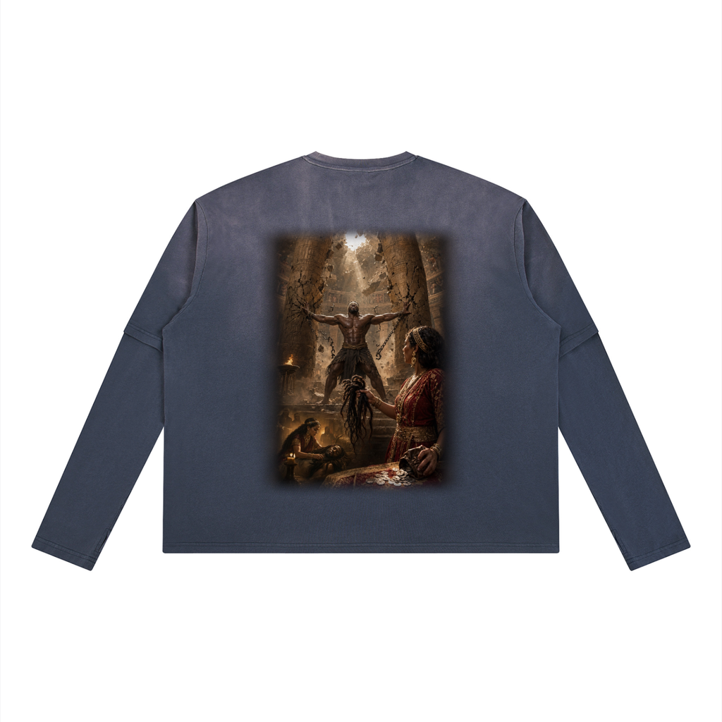 Jubilore “Samson” Unisex Vintage Wash Layered T-Shirt