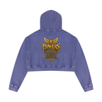 Jubiloré "Powers" Women’s Mineral Washed Crop Hoodie