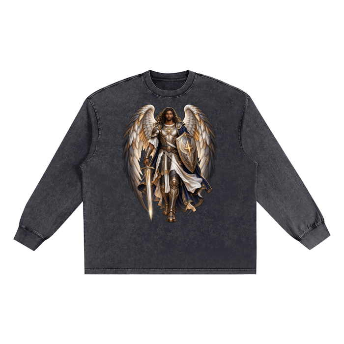 Jubilore "Michael" Snow Washed Frayed Edge T-Shirt