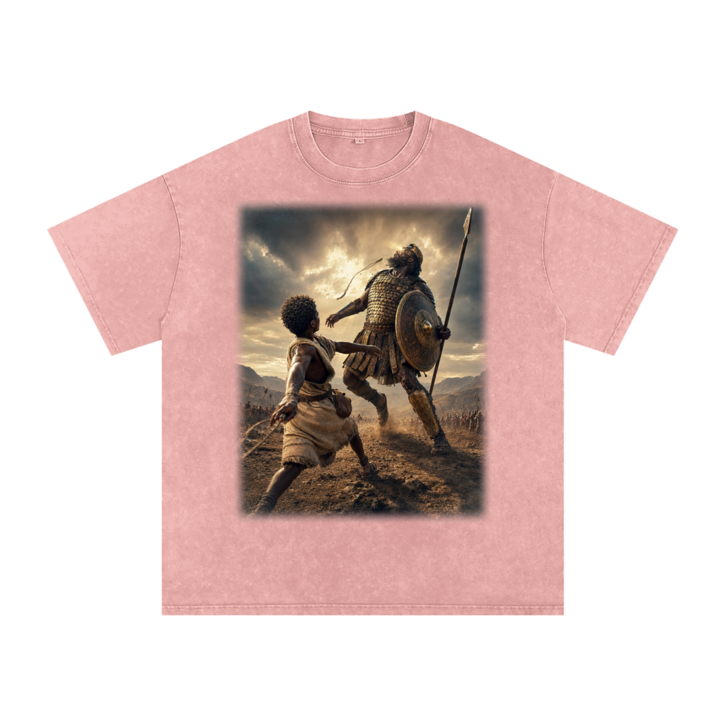 Jubilore “David” Snow Washed Oversized Cotton T-Shirt