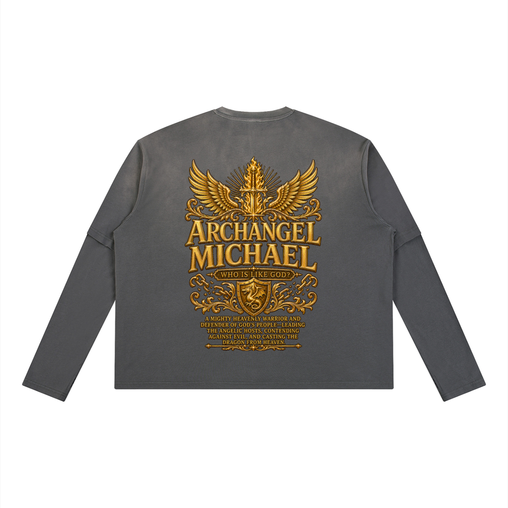 Jubilore "Michael" Unisex Vintage Wash Layered T-Shirt