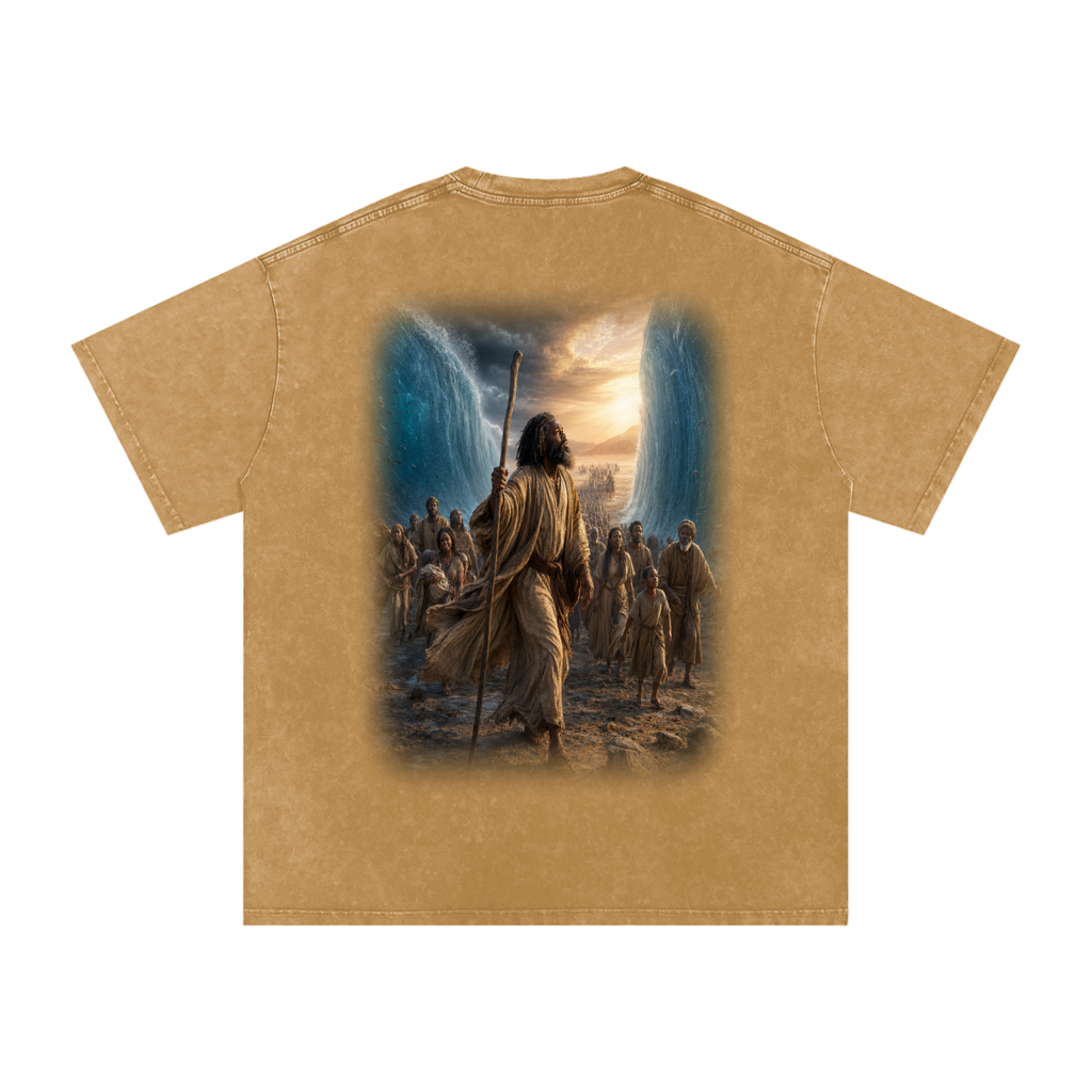 Jubilore “Moses” Snow Washed Oversized Cotton T-Shirt