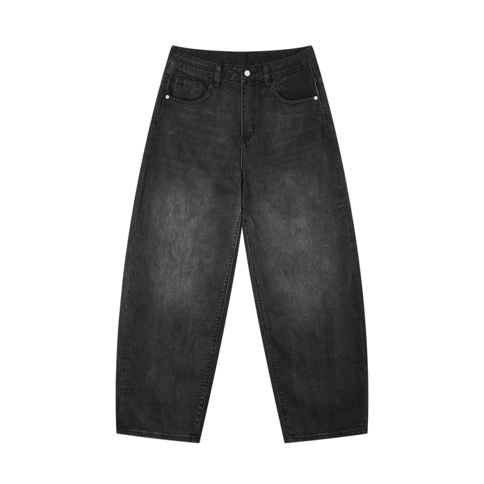 Jubilore Men's Sunfade Vintage Wash Barrel Leg Jeans