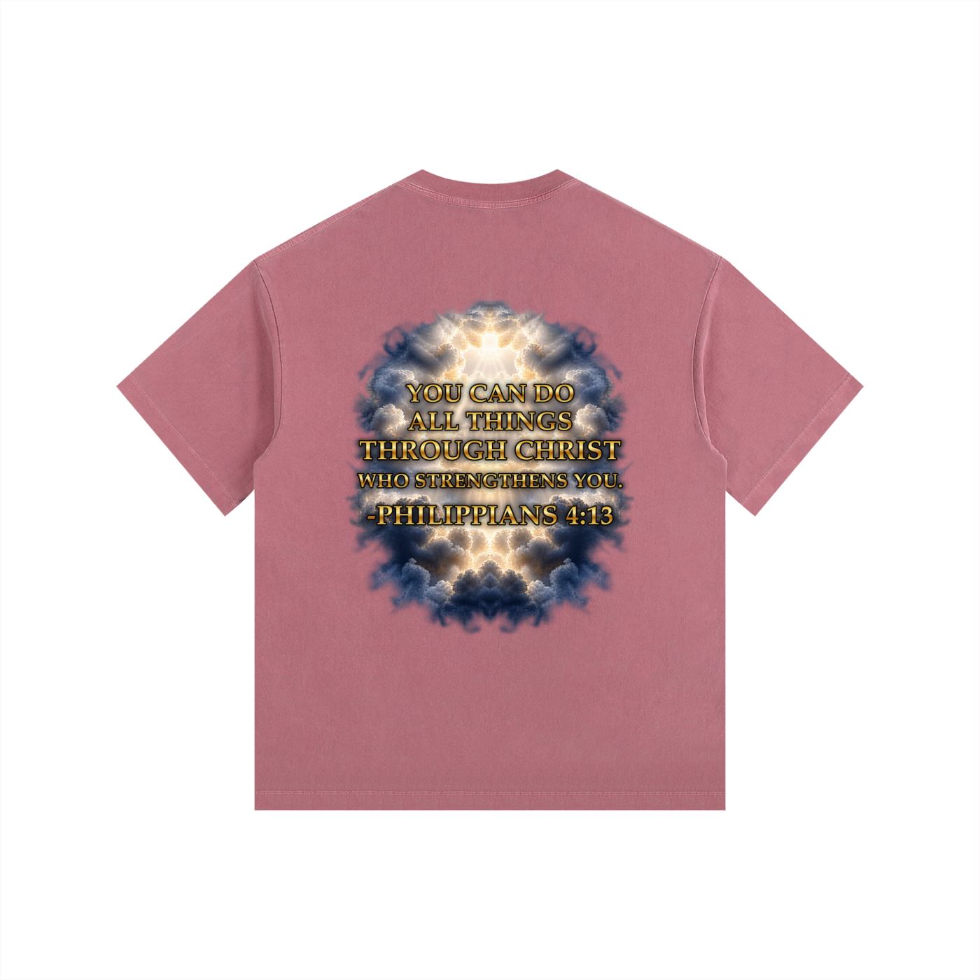 Jubilore "Christ Saves" Vintage Washed Oversized Cotton T-Shirt