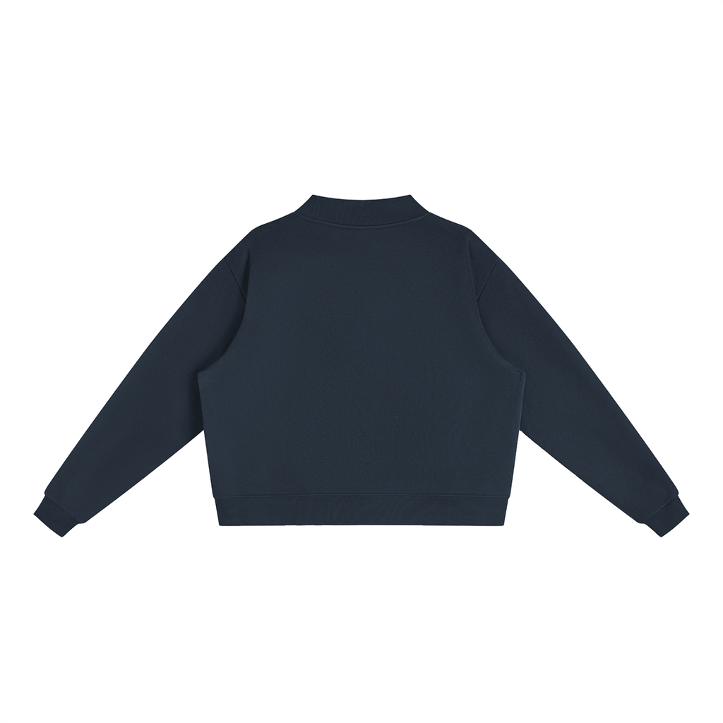 Jubiloré "JIL" Essential Fleece Mock-Neck Crew Sweatshirt