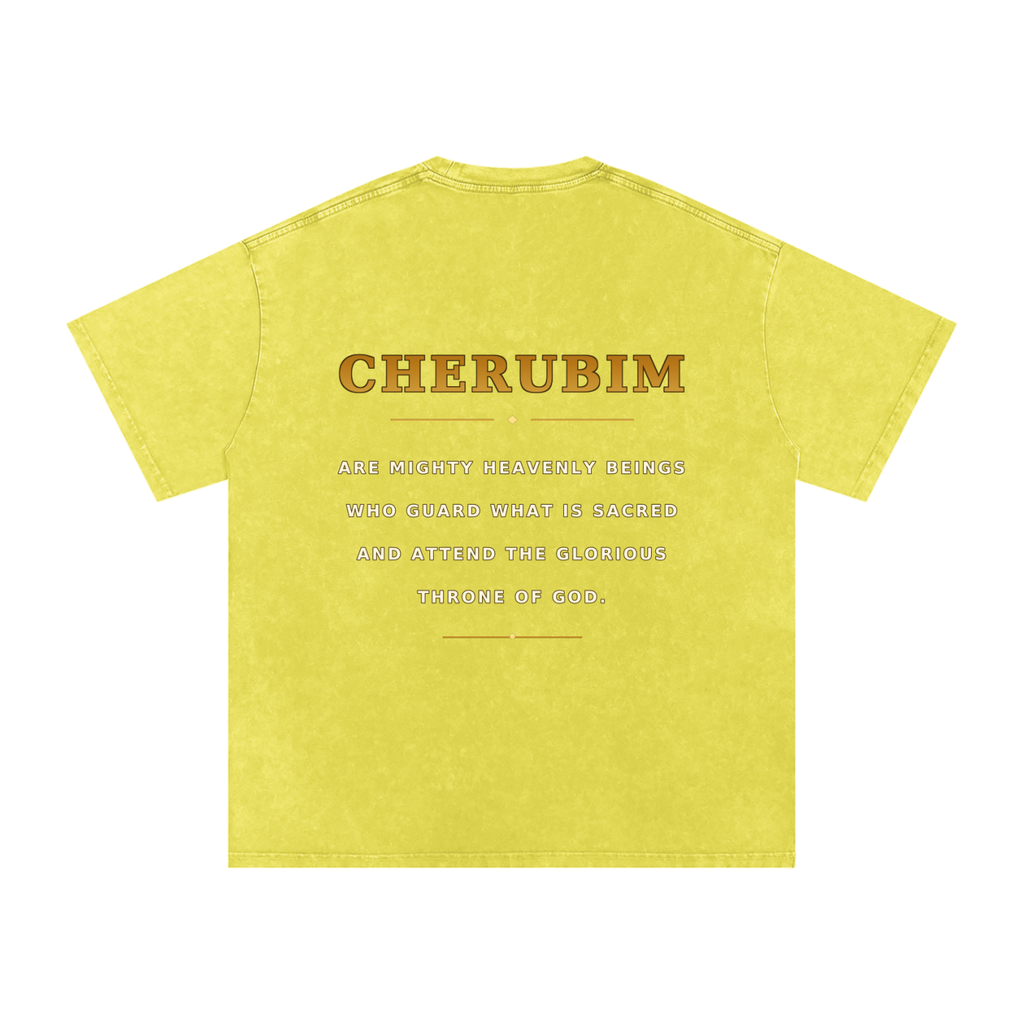 Jubilore Cherubim Snow Washed Oversized Cotton T-Shirt