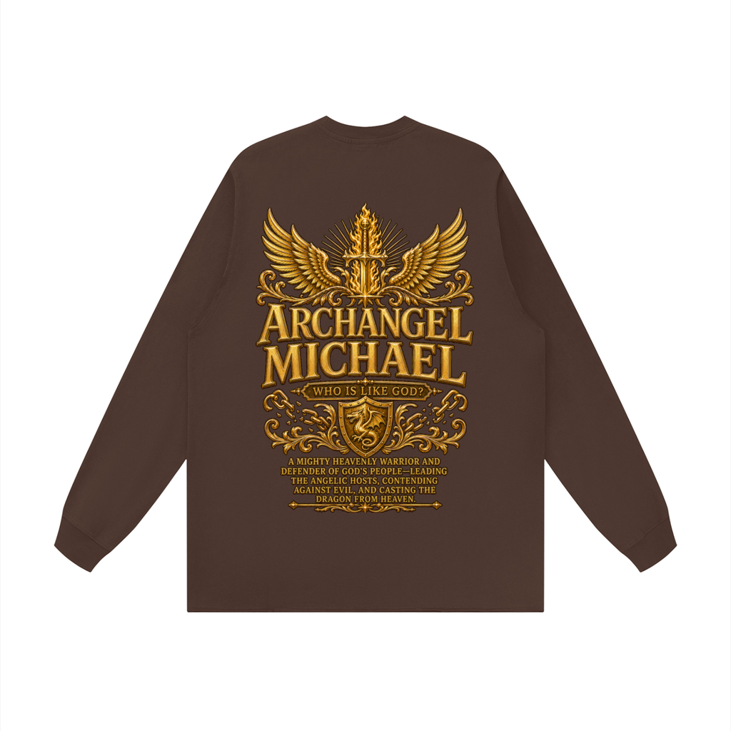 Jubilore "Michael" Unisex Raw Hem Long Sleeve T-Shirt