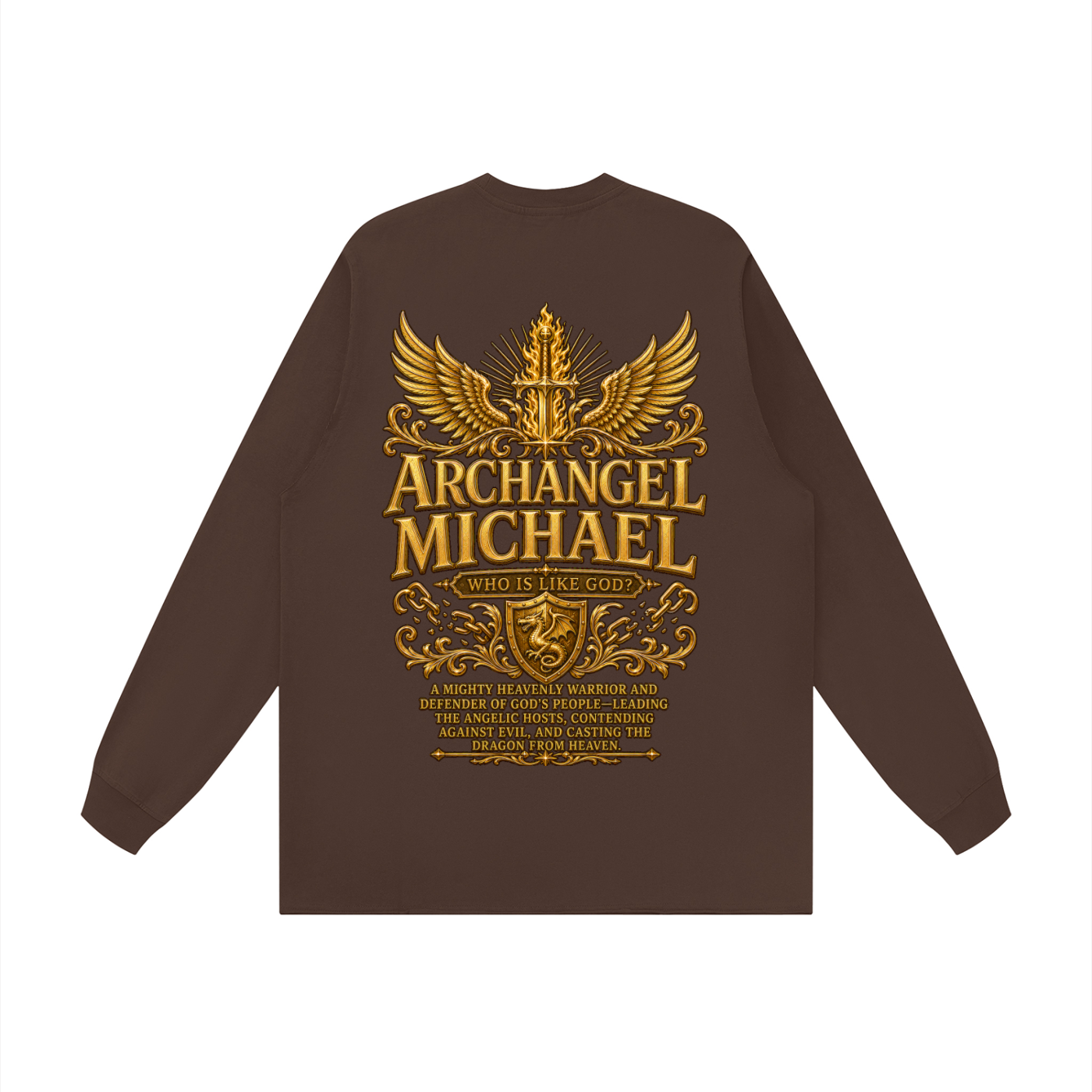 Jubilore "Michael" Unisex Raw Hem Long Sleeve T-Shirt