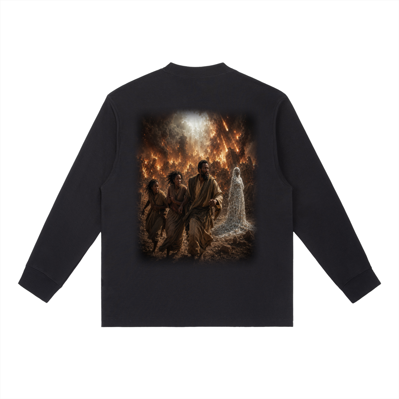 Jubilore "Sodom & Gomorrah" Essential Crewneck Long-Sleeve T-Shirt