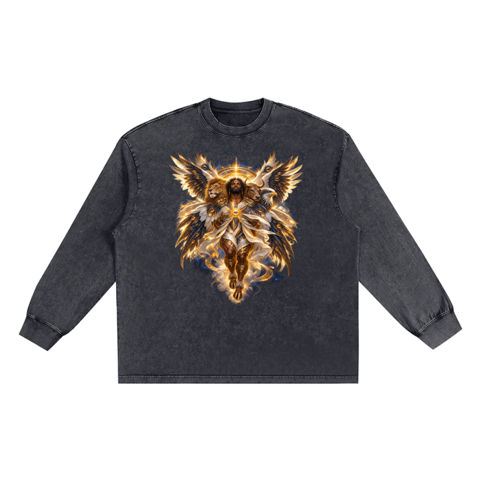 Jubilore Cherubim Snow Washed Frayed Edge T-Shirt