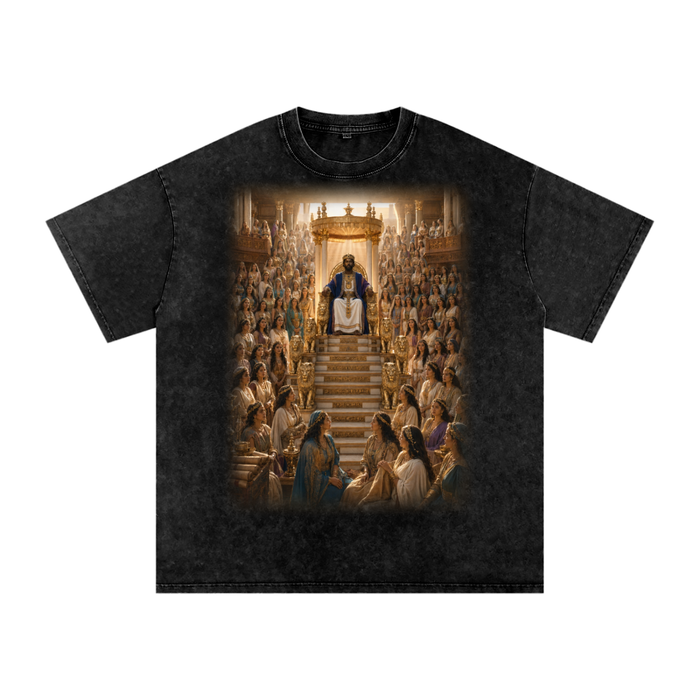 Jubilore “Solomon” Snow Washed Oversized Cotton T-Shirt